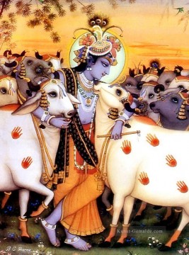 Radha Krishna Werke - krishna Kühe große Hindu
